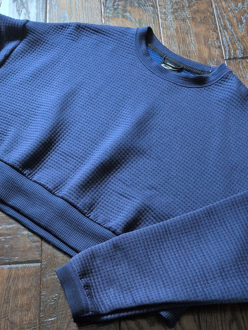 NIKE I Navy Blue City Ready Cropped Crew Neck Pullover Sweatshirt Top, L